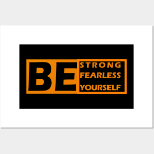 MINDSET: BE STRONG FEARLESS AND COURAGEOUS Posters and Art